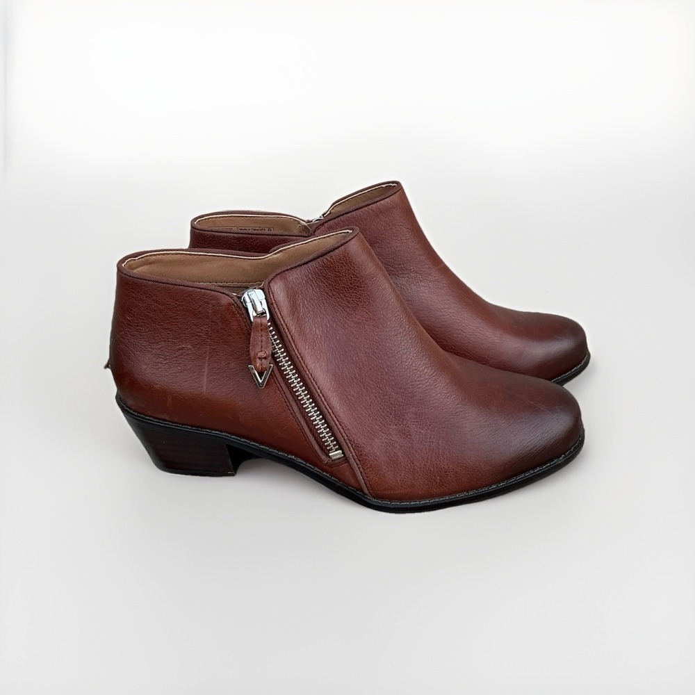 Vionic Boots‎ Women's 9.5 Brown Jolene Leather Ankle Classy Preppy Career VS350